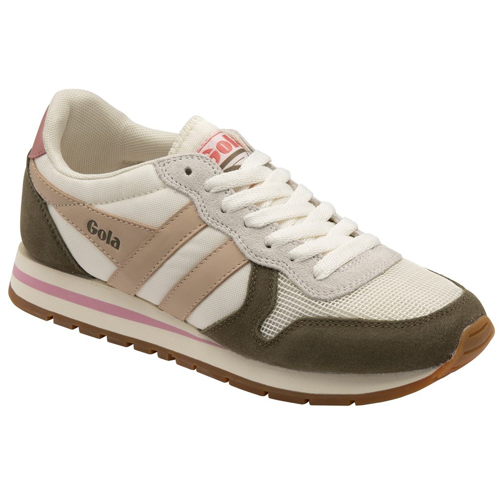 Gola Classics Daytona Sneakers Bílé Hnědožlutý Růžové CZ | YHFJ-08362