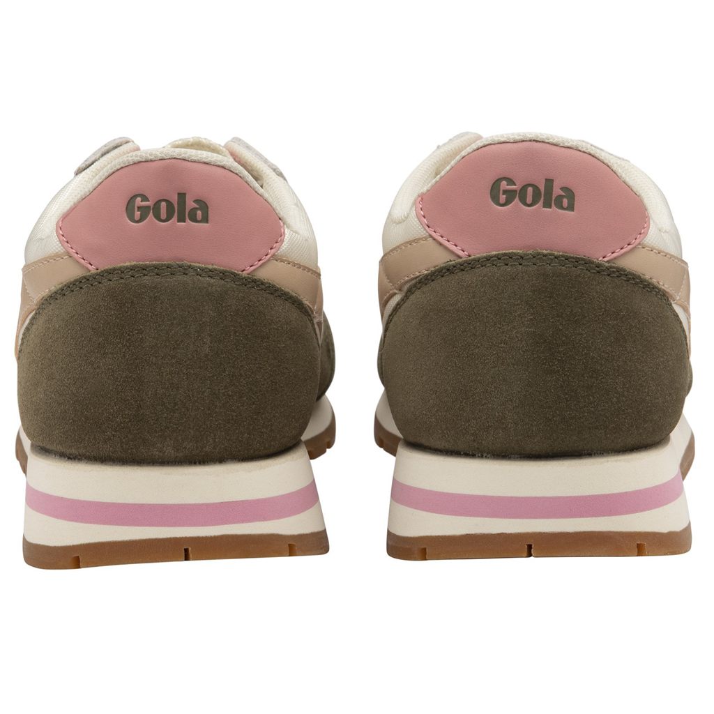 Gola Classics Daytona Sneakers Bílé Hnědožlutý Růžové CZ | YHFJ-08362