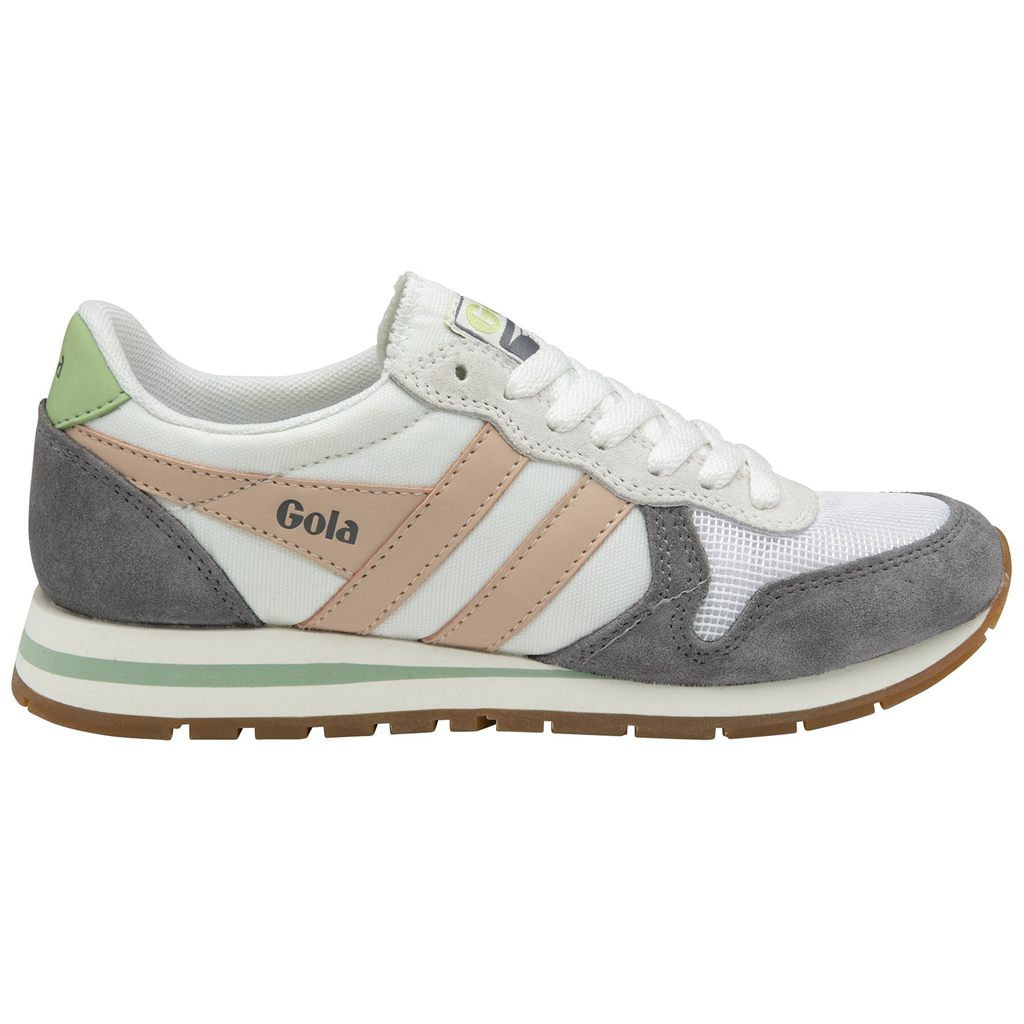Gola Classics Daytona Sneakers Bílé Růžové Zelene CZ | QFKA-01846