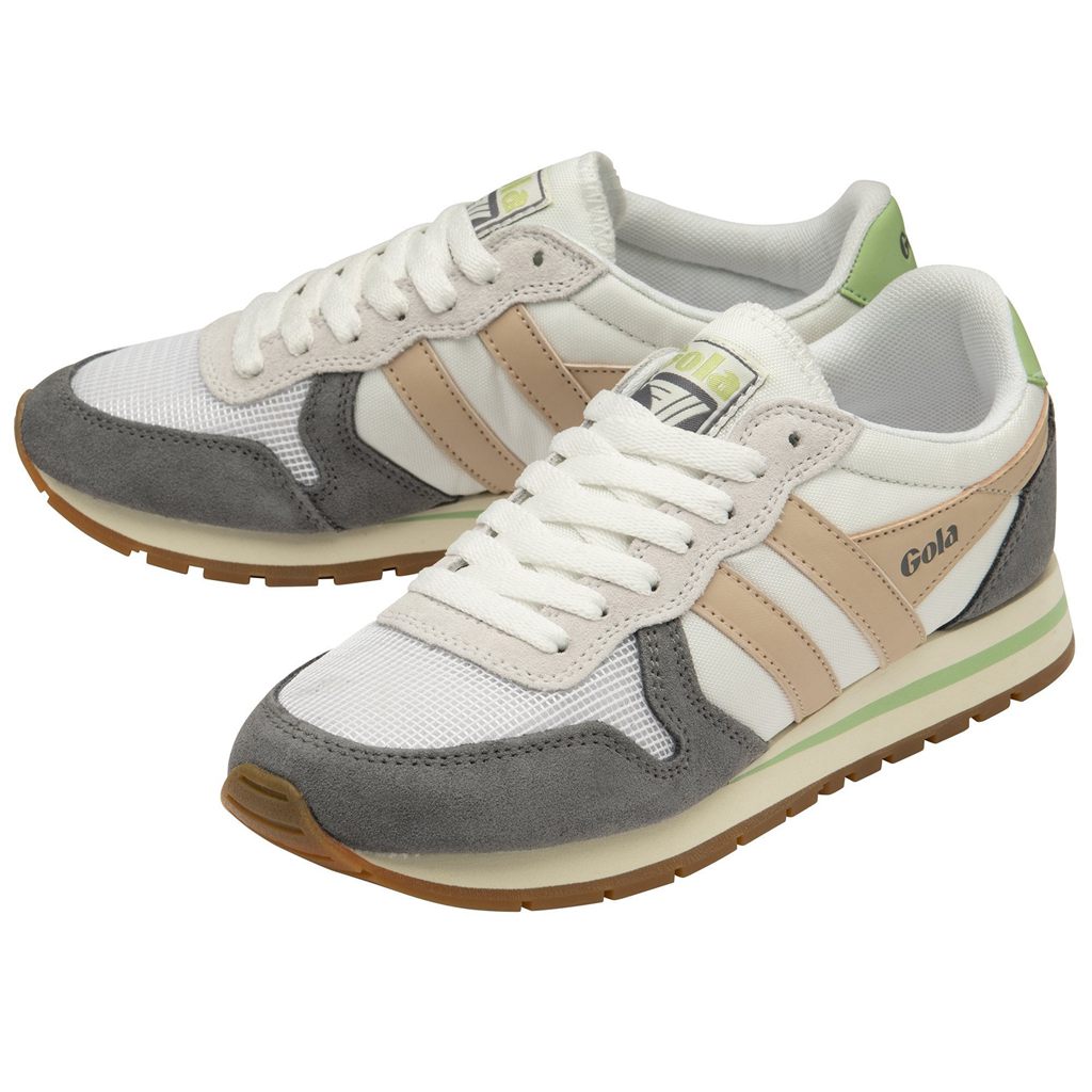 Gola Classics Daytona Sneakers Bílé Růžové Zelene CZ | QFKA-01846