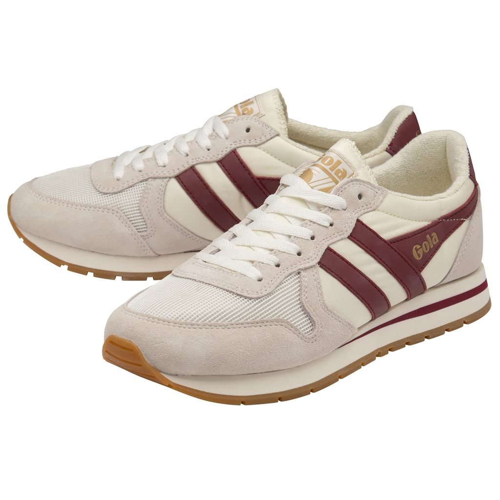 Gola Classics Daytona Sneakers Bílé Tmavě Červené CZ | AOTC-65890