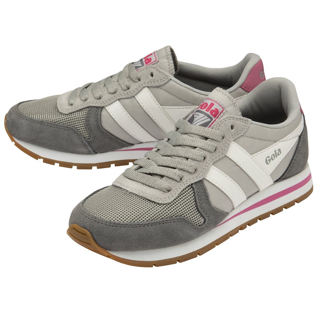 Gola Classics Daytona Sneakers Světle Šedé Bílé Růžové CZ | KONQ-68125