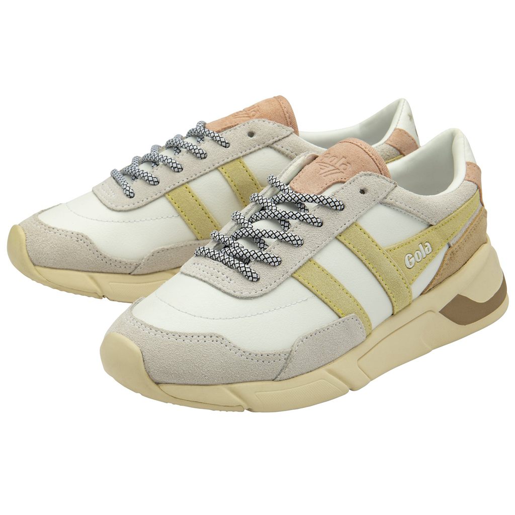 Gola Classics Eclipse Pure Sneakers Bílé Citrón Růžové CZ | ITHE-81279