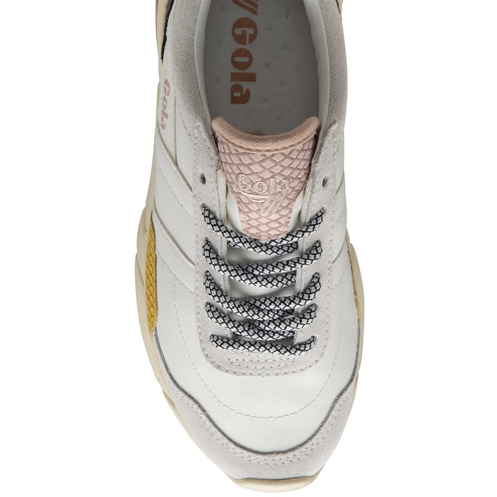 Gola Classics Eclipse Trident Snake Sneakers Bílé Růžové CZ | IDNX-09238