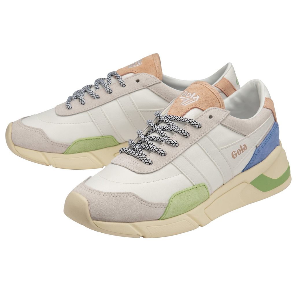 Gola Classics Eclipse Trident Sneakers Bílé Zelene Blankyt CZ | QGNX-37846