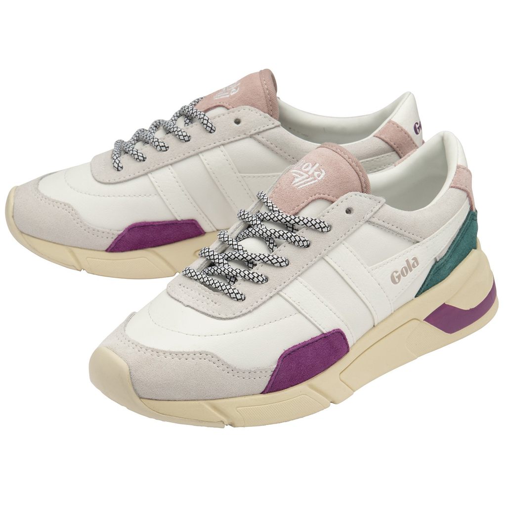 Gola Classics Eclipse Trident Sneakers Bílé Růžové CZ | QMXU-73501