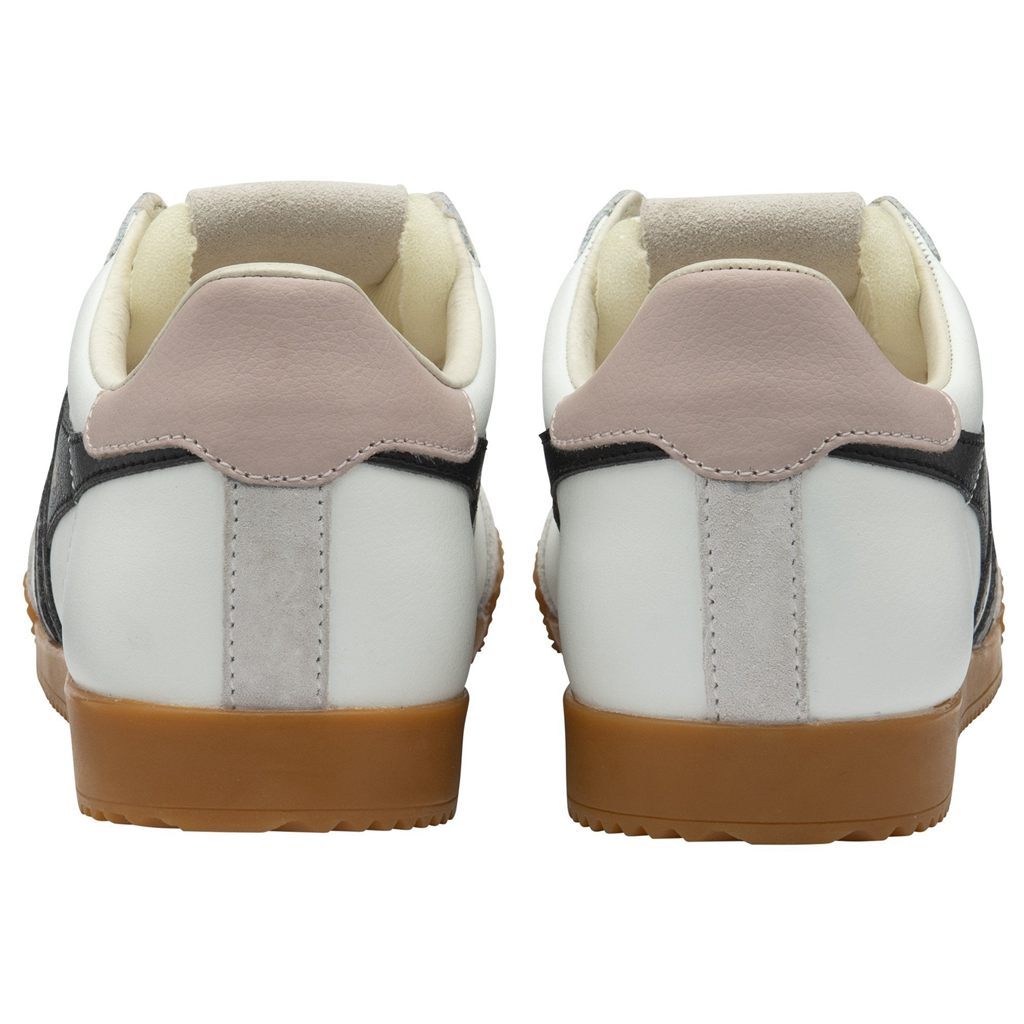 Gola Classics Elan Leather Sneakers Bílé Černé Růžové CZ | UQDC-73461