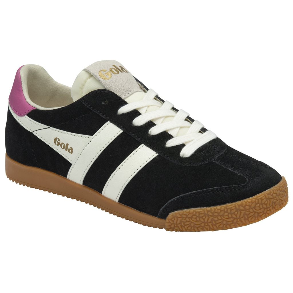 Gola Classics Elan Sneakers Černé Bílé Fuchsie CZ | HING-19673