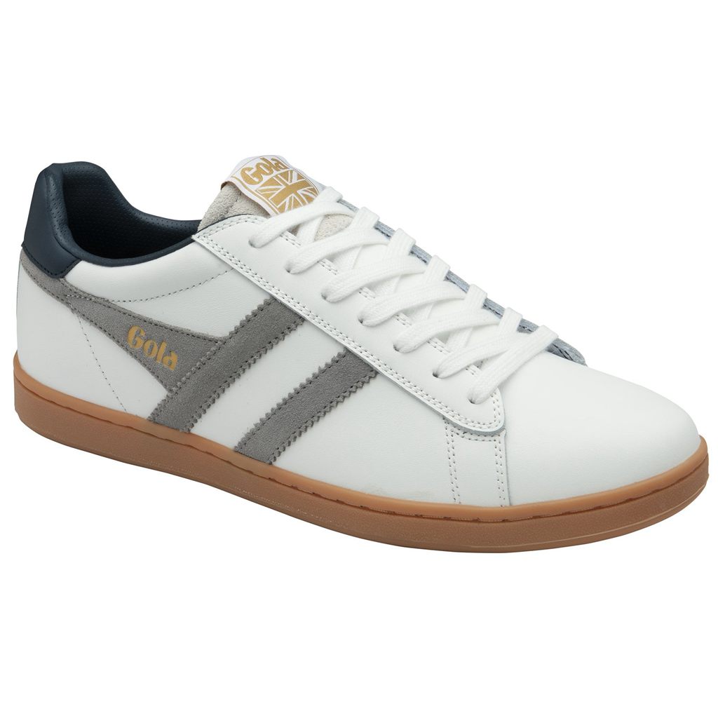 Gola Classics Equipe II Leather Sneakers Bílé Tmavě Blankyt CZ | BVRX-03178