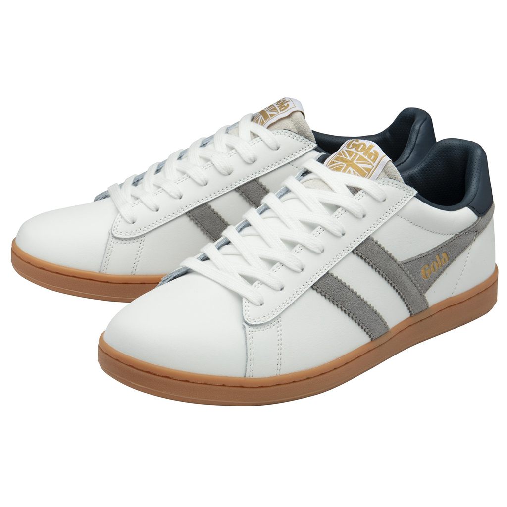 Gola Classics Equipe II Leather Sneakers Bílé Tmavě Blankyt CZ | BVRX-03178