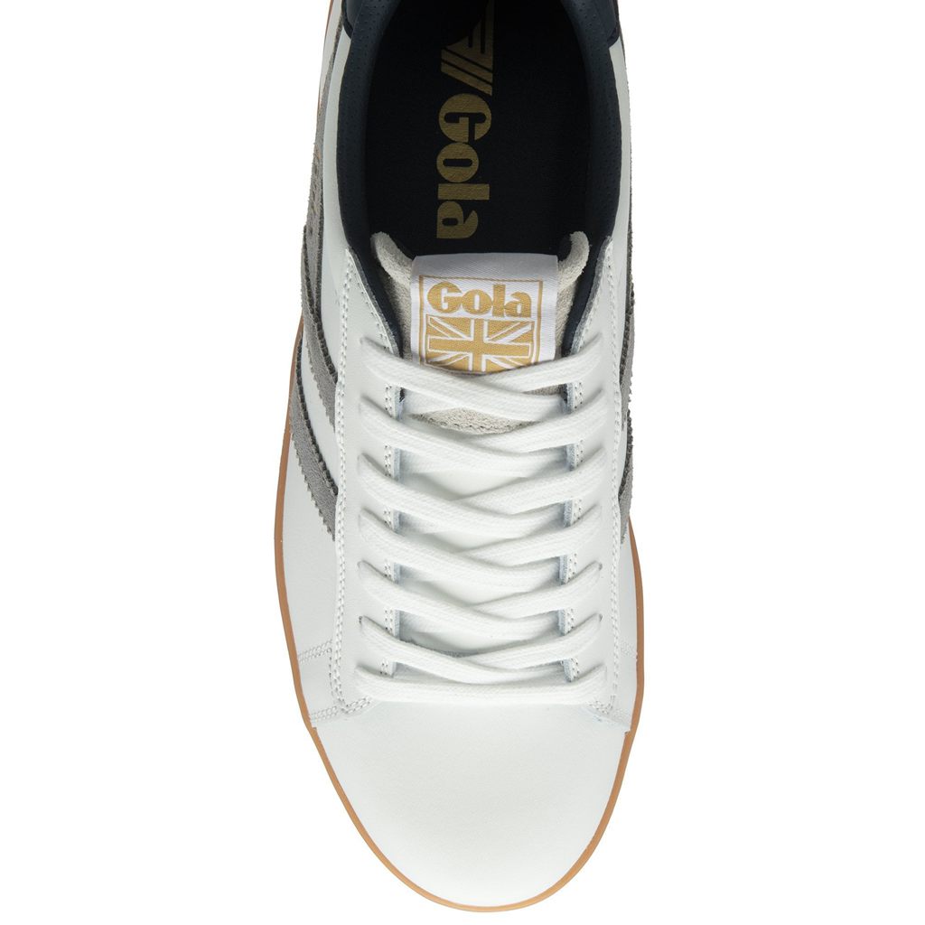 Gola Classics Equipe II Leather Sneakers Bílé Tmavě Blankyt CZ | BVRX-03178