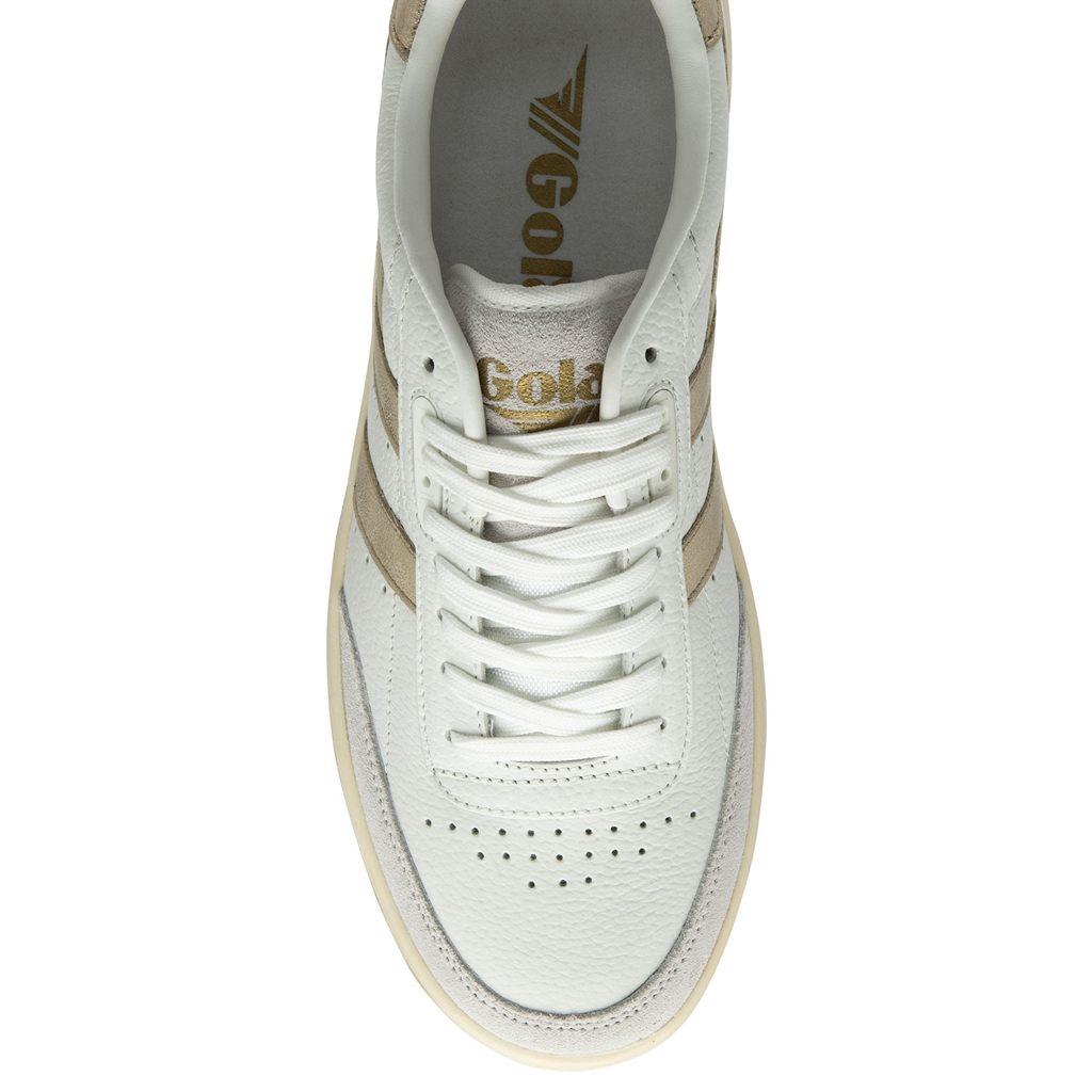 Gola Classics Falcon Mirror Sneakers Bílé Zlaté CZ | CYIU-52486