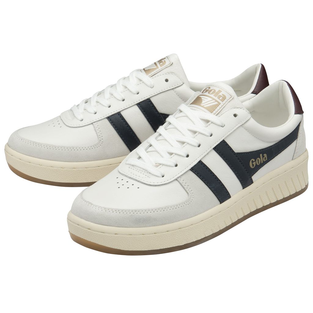 Gola Classics Grandslam Classic Sneakers Bílé Tmavě Blankyt Vínové CZ | RUOF-65127