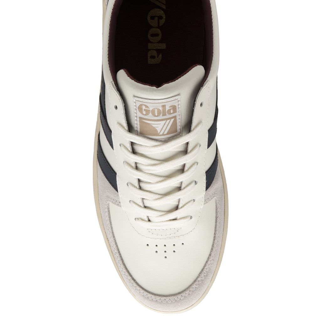 Gola Classics Grandslam Classic Sneakers Bílé Tmavě Blankyt Vínové CZ | WLHX-74023