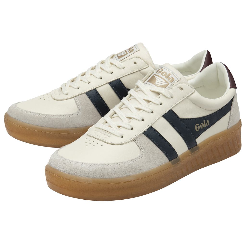 Gola Classics Grandslam Elite Sneakers Bílé Tmavě Blankyt Vínové CZ | RTBX-98354