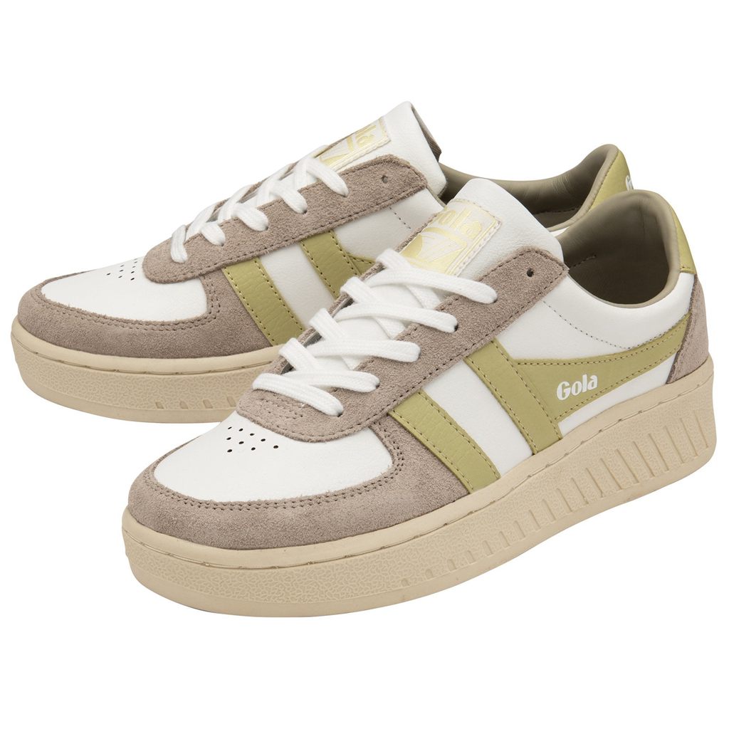 Gola Classics Grandslam Pure Sneakers Bílé Šedé Citrón CZ | CEPL-92401