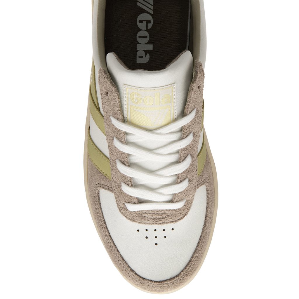Gola Classics Grandslam Pure Sneakers Bílé Šedé Citrón CZ | CEPL-92401