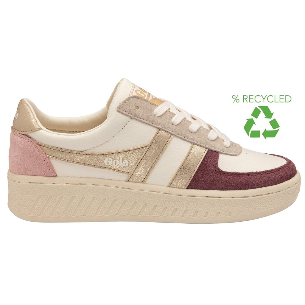 Gola Classics Grandslam Quadrant Sneakers Bílé Zlaté Růžové CZ | QDTK-02168