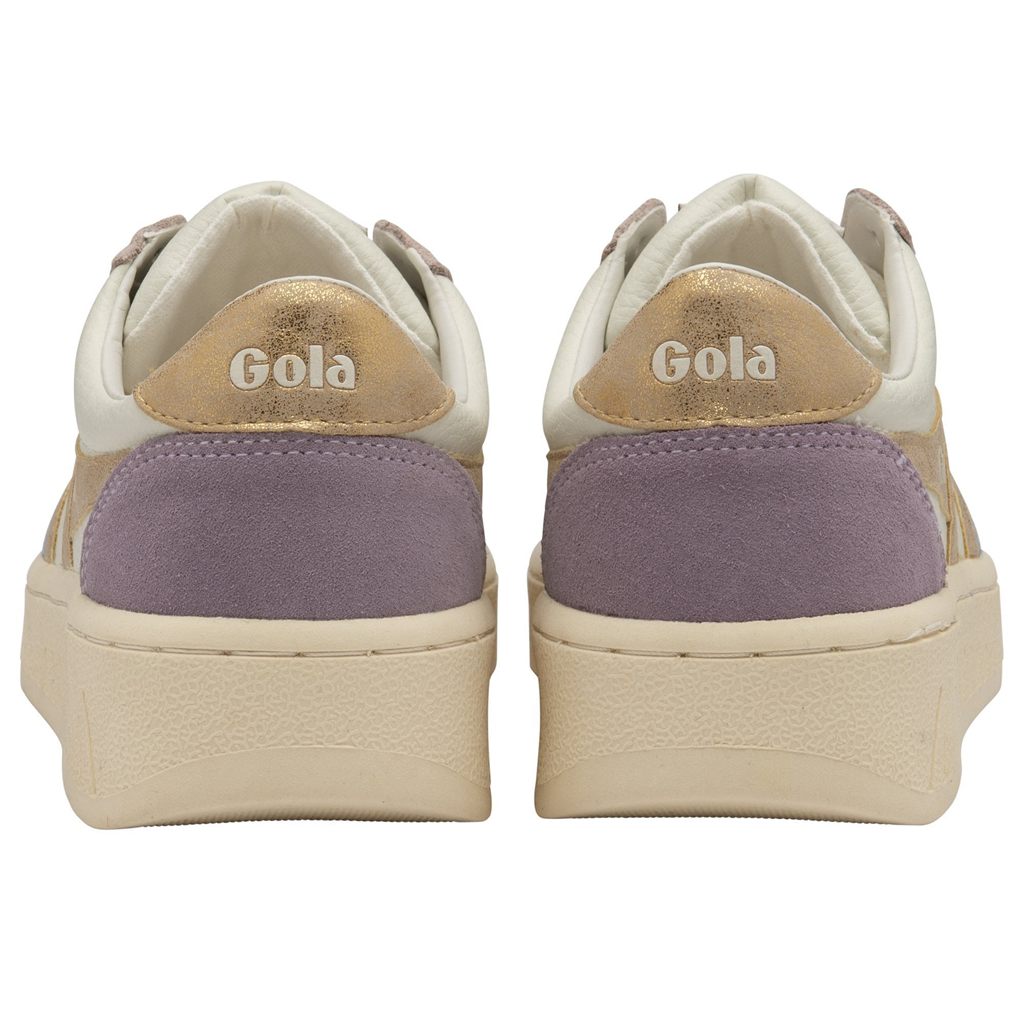 Gola Classics Grandslam Quadrant Sneakers Bílé Blankyt Zlaté CZ | ZRSE-43059