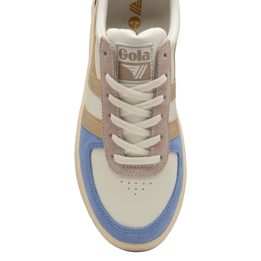 Gola Classics Grandslam Quadrant Sneakers Bílé Blankyt Zlaté CZ | ZRSE-43059