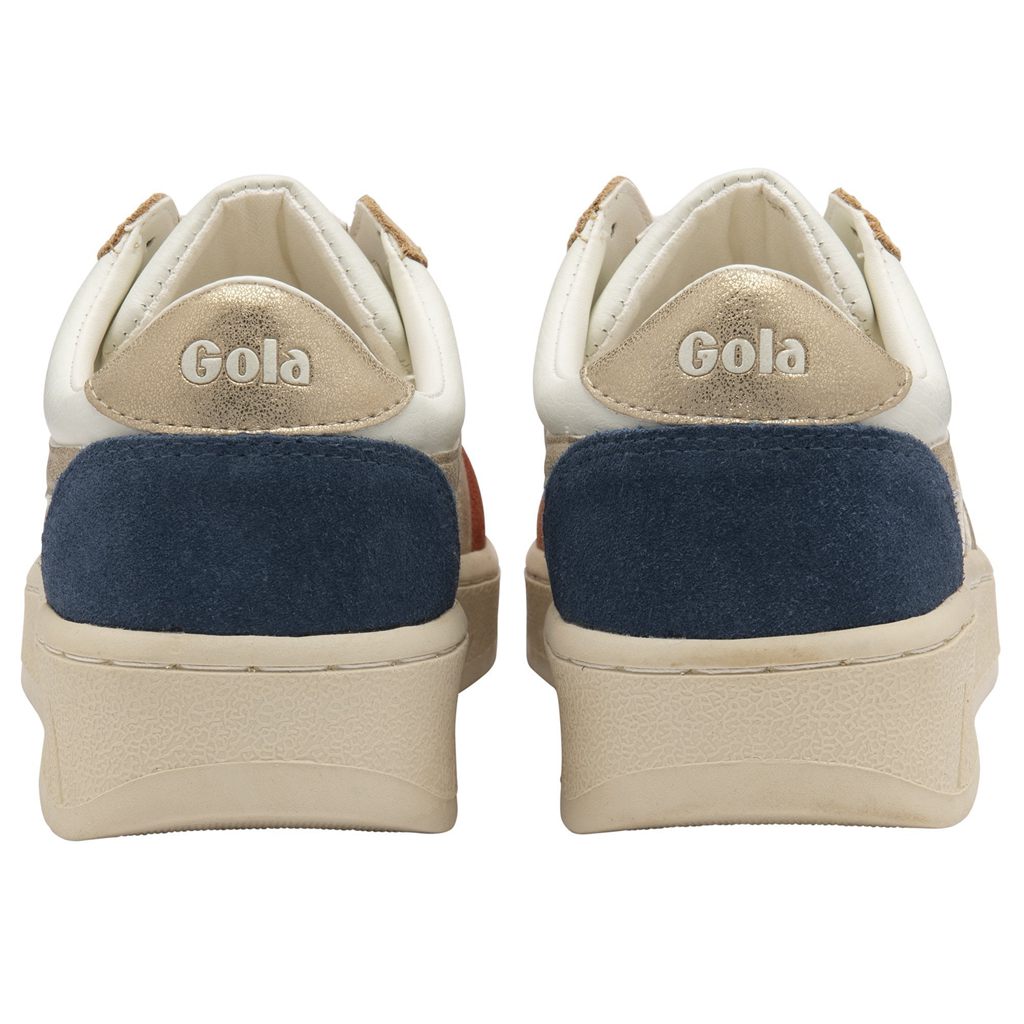Gola Classics Grandslam Quadrant Sneakers Bílé Oranžové Zlaté CZ | HDXB-65790