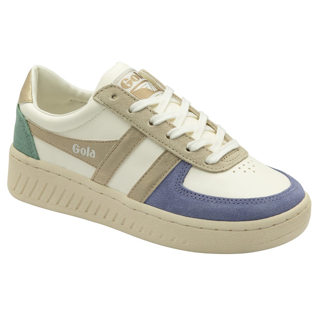 Gola Classics Grandslam Quadrant Sneakers Bílé Levandule Zlaté Zelene CZ | BHUZ-59173