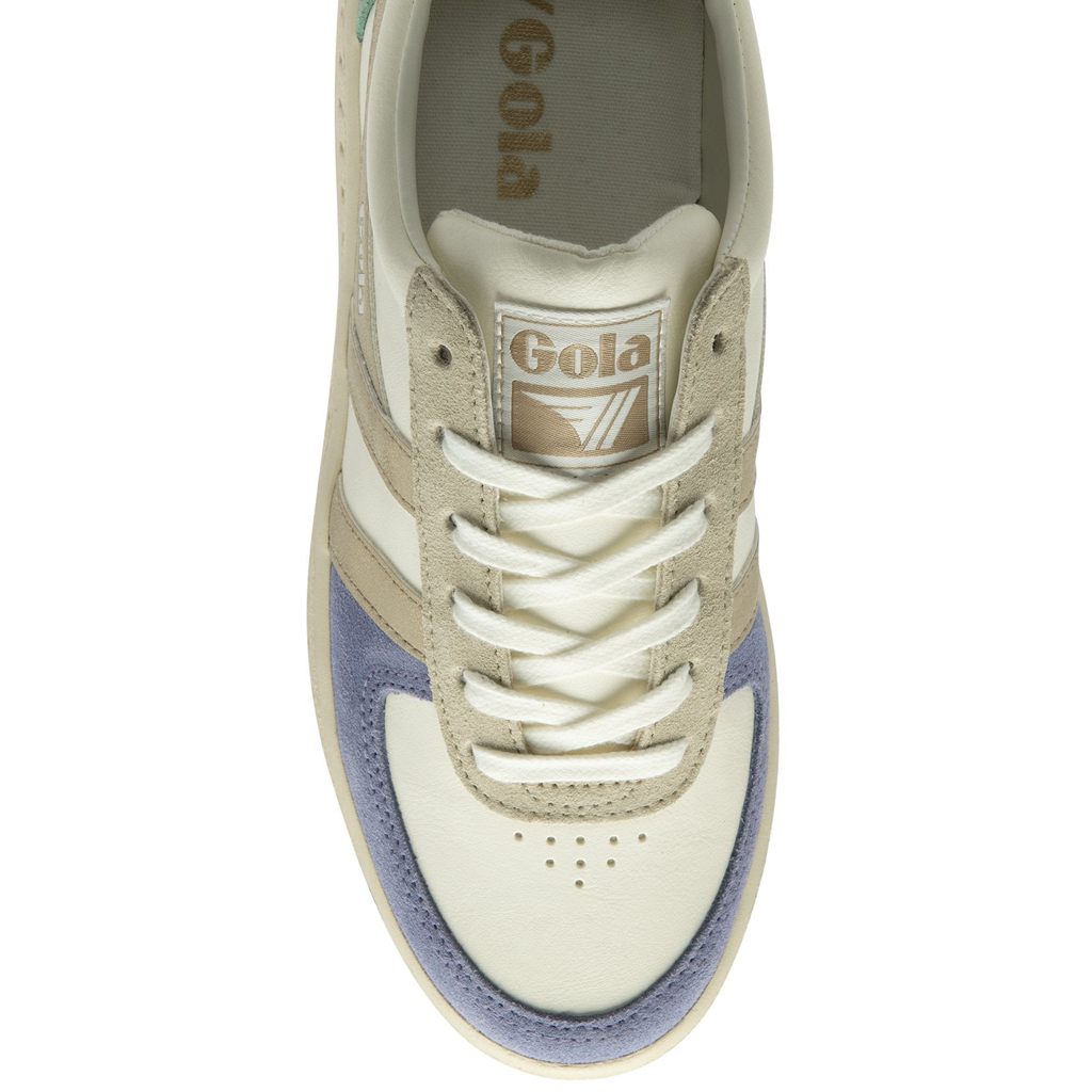 Gola Classics Grandslam Quadrant Sneakers Bílé Levandule Zlaté Zelene CZ | BHUZ-59173