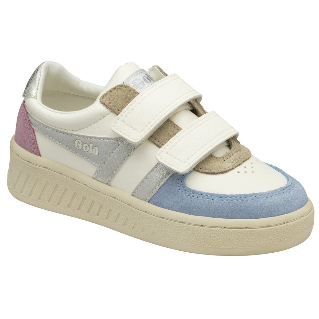 Gola Classics Grandslam Quadrant Strap Sneakers Bílé Stříbrné CZ | DNZE-54012