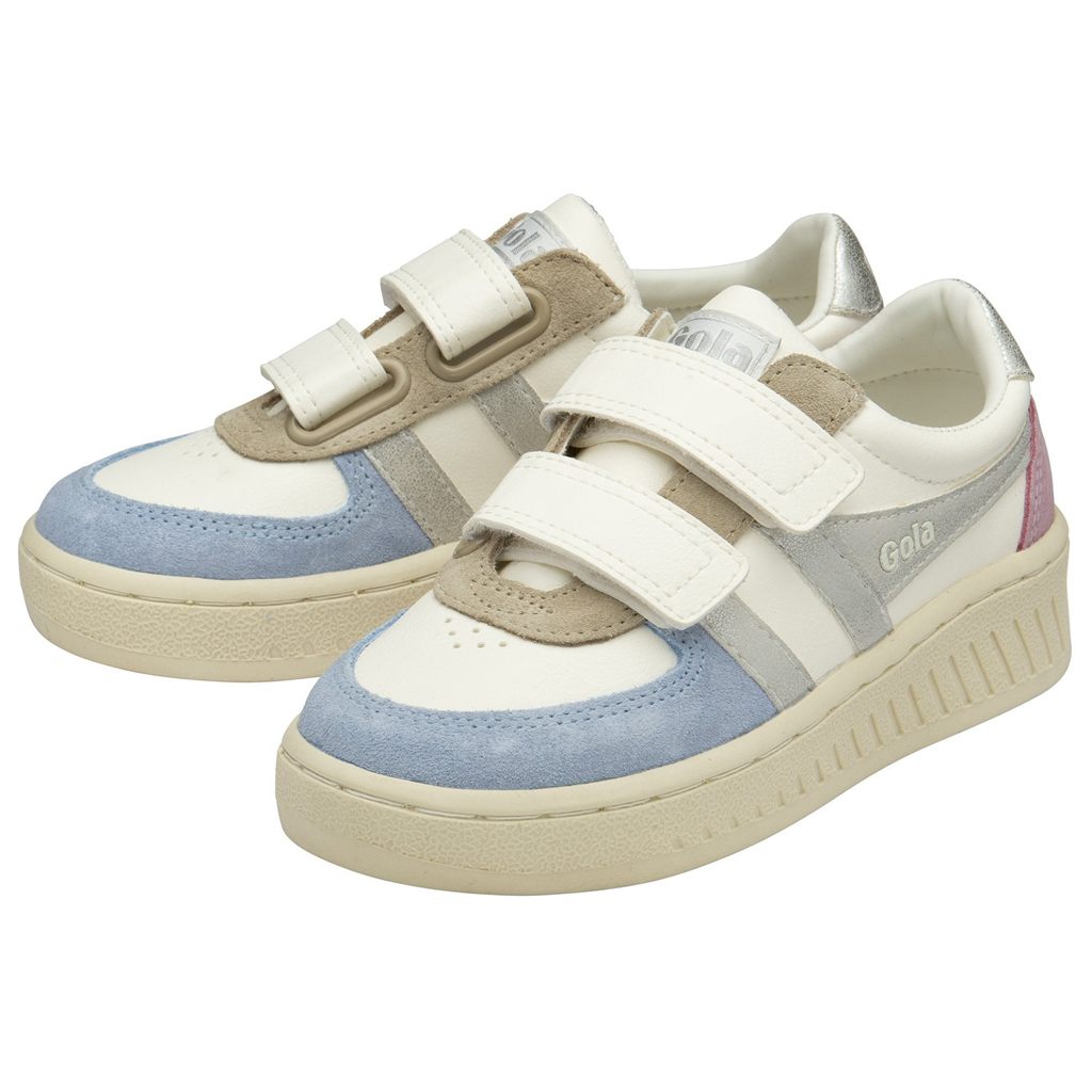 Gola Classics Grandslam Quadrant Strap Sneakers Bílé Stříbrné CZ | DNZE-54012
