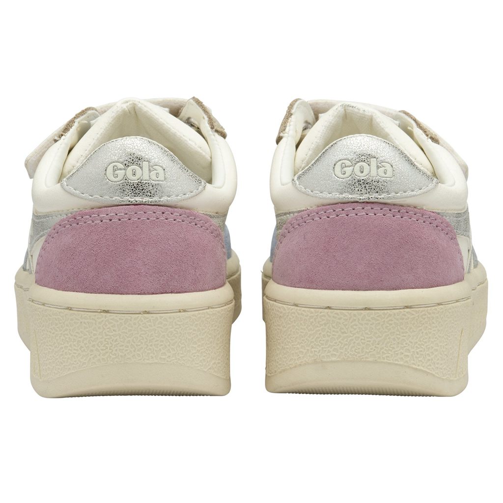 Gola Classics Grandslam Quadrant Strap Sneakers Bílé Stříbrné CZ | DNZE-54012
