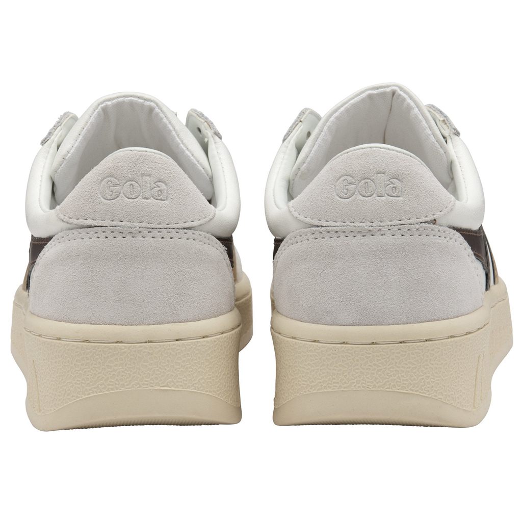 Gola Classics Grandslam Trident Metallic Sneakers Bílé Zlaté CZ | YXEQ-64981