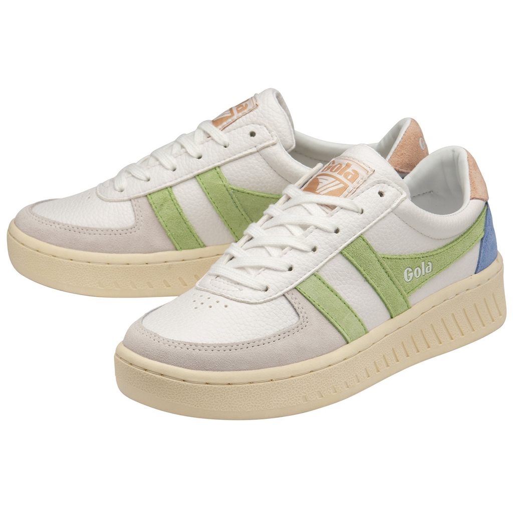 Gola Classics Grandslam Trident Sneakers Bílé Zelene Růžové CZ | NWOX-57916