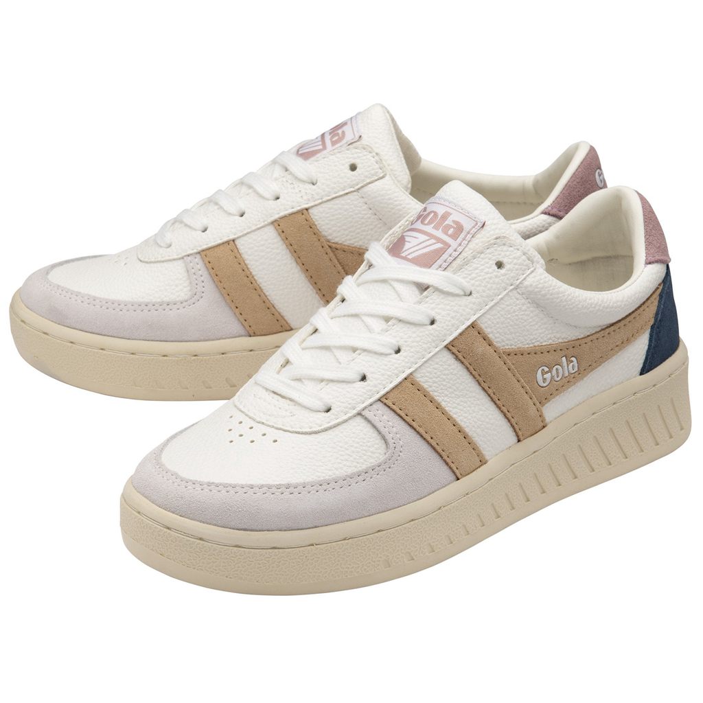 Gola Classics Grandslam Trident Sneakers Bílé Růžové CZ | GHLP-90723