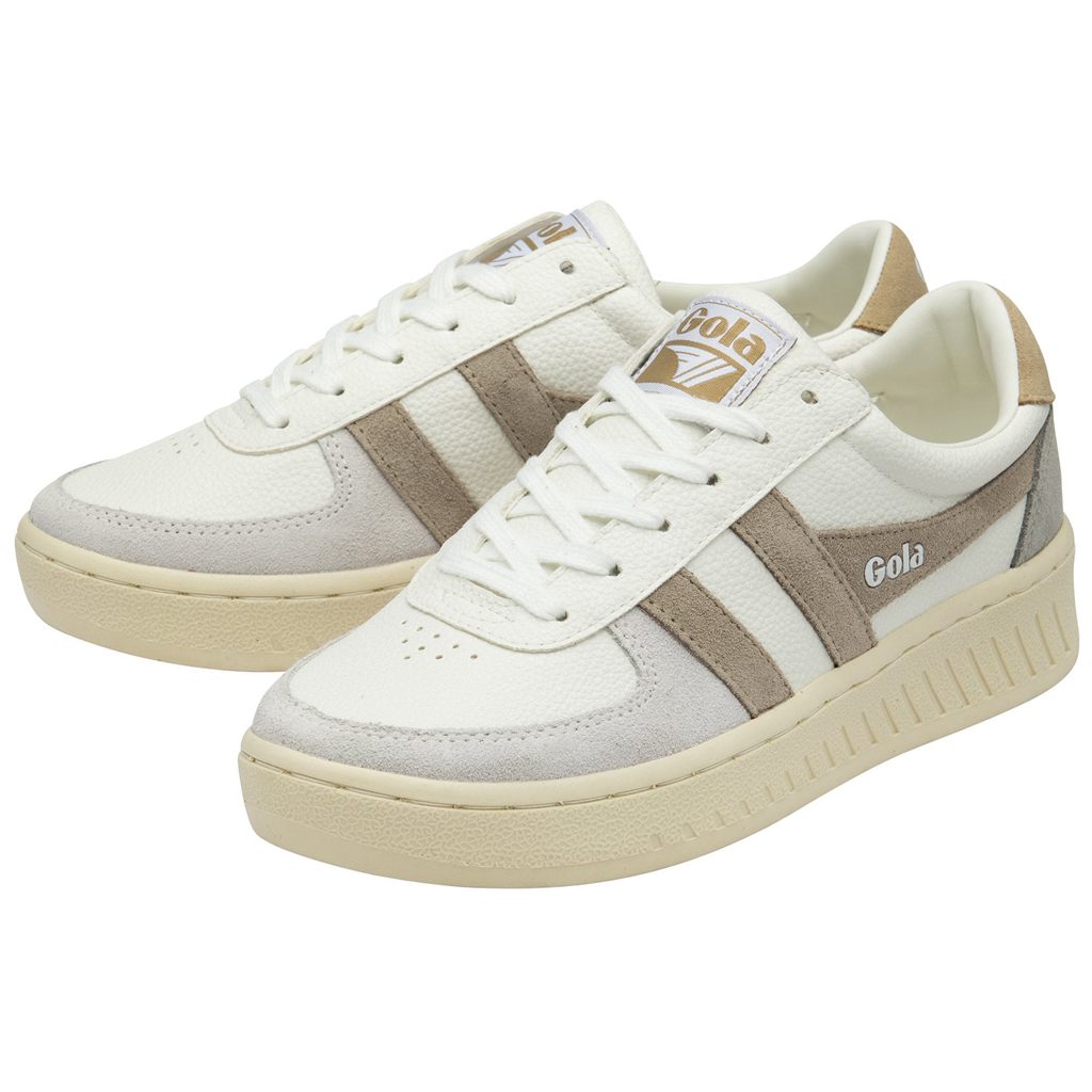 Gola Classics Grandslam Trident Sneakers Bílé Šedé CZ | AINC-21956