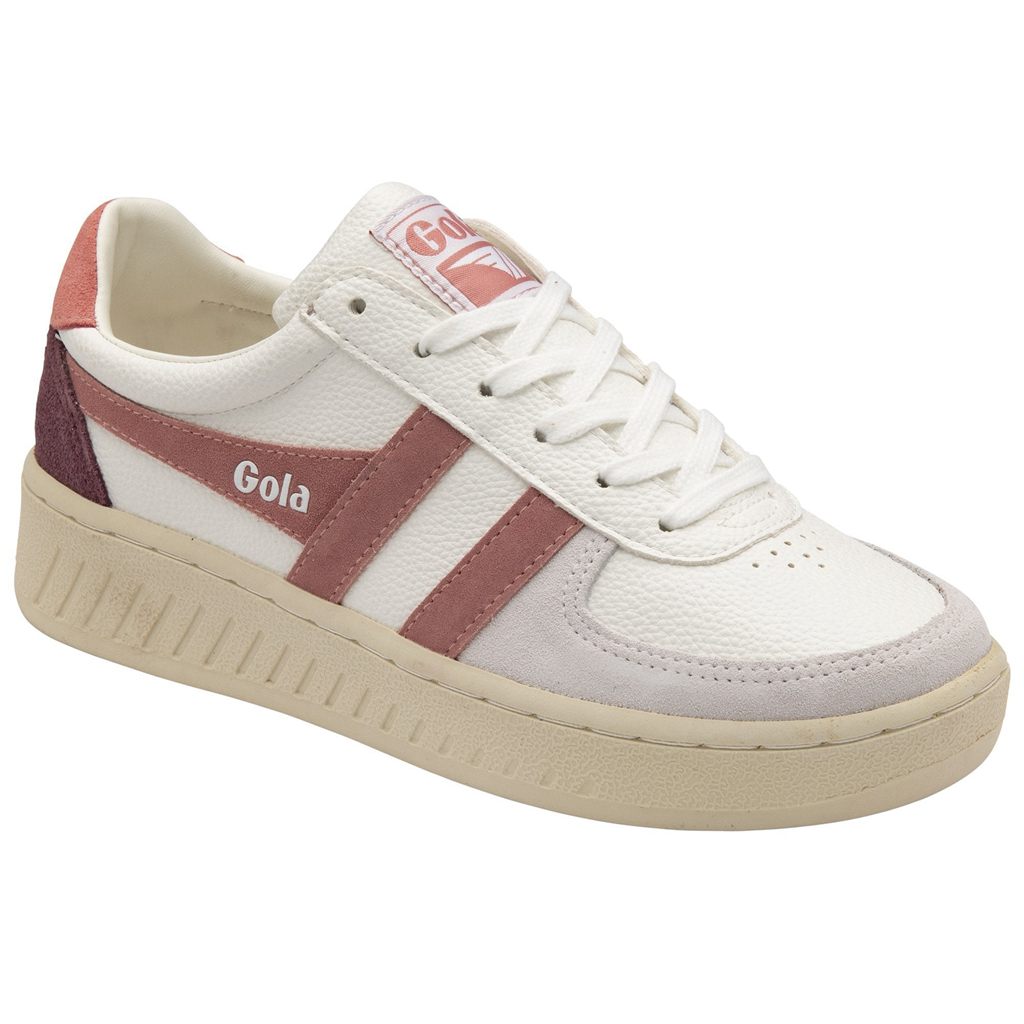 Gola Classics Grandslam Trident Sneakers Bílé Růžové Koralove Růžové CZ | QZEA-58276