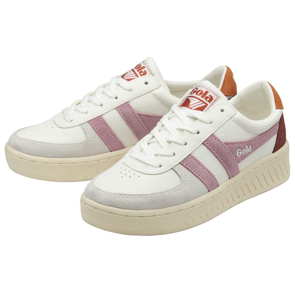 Gola Classics Grandslam Trident Sneakers Bílé Oranžové CZ | XIFY-48129