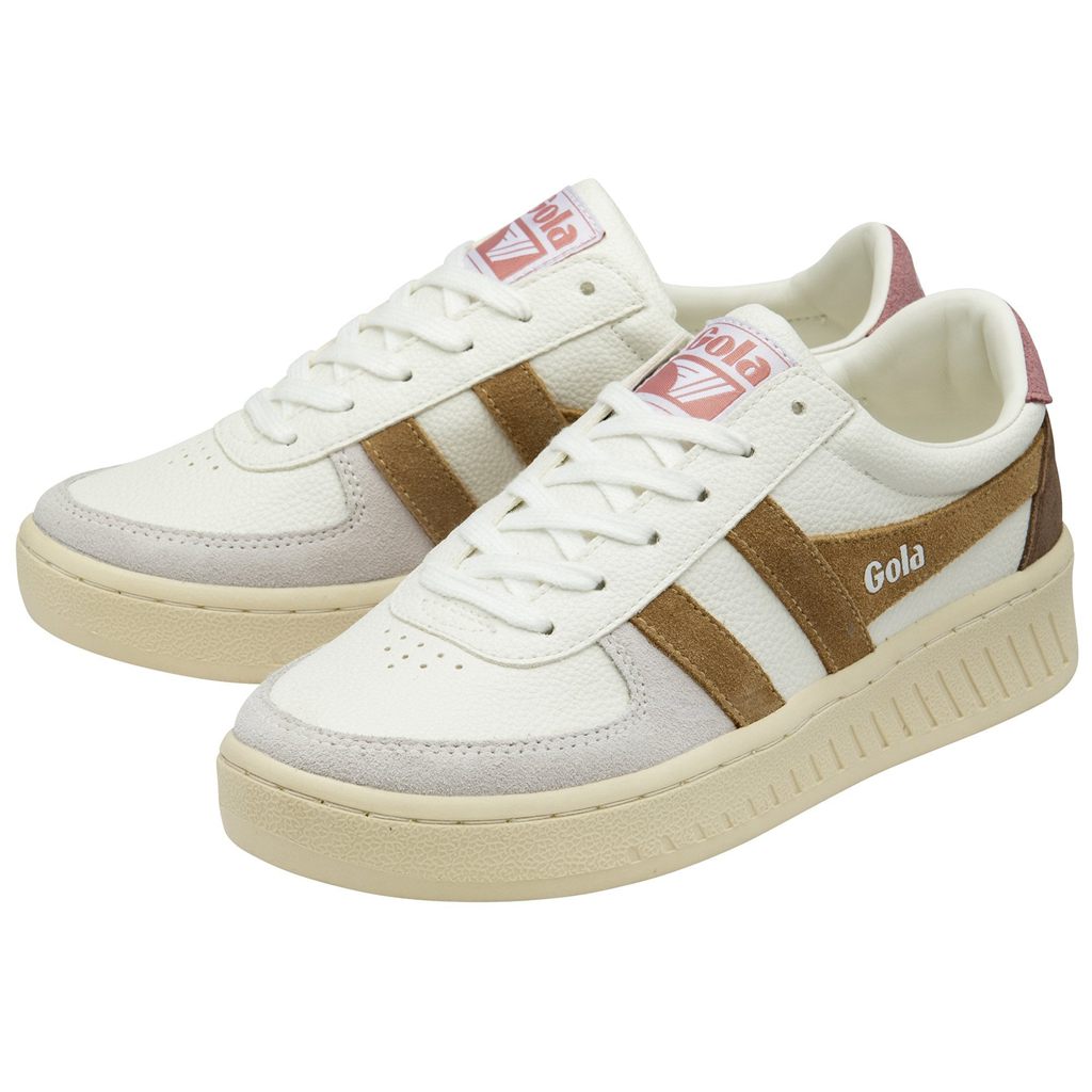Gola Classics Grandslam Trident Sneakers Bílé Hnědé Růžové CZ | KFSM-52086