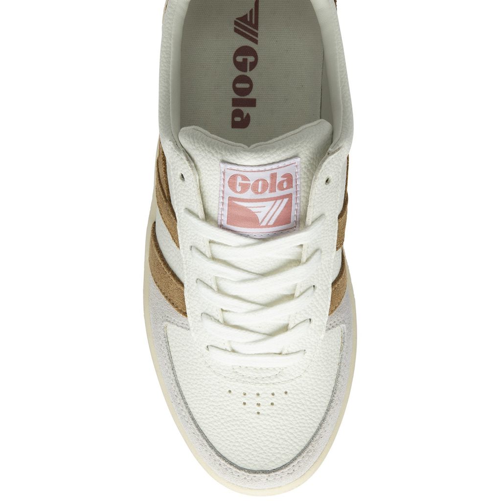 Gola Classics Grandslam Trident Sneakers Bílé Hnědé Růžové CZ | KFSM-52086