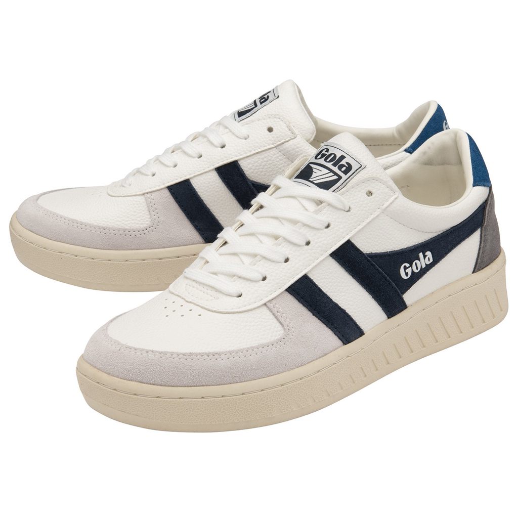 Gola Classics Grandslam Trident Sneakers Bílé Tmavě Blankyt Blankyt CZ | UITR-97302