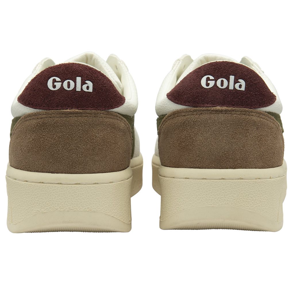 Gola Classics Grandslam Trident Sneakers Bílé Hnědožlutý Vínové CZ | WGNF-45837
