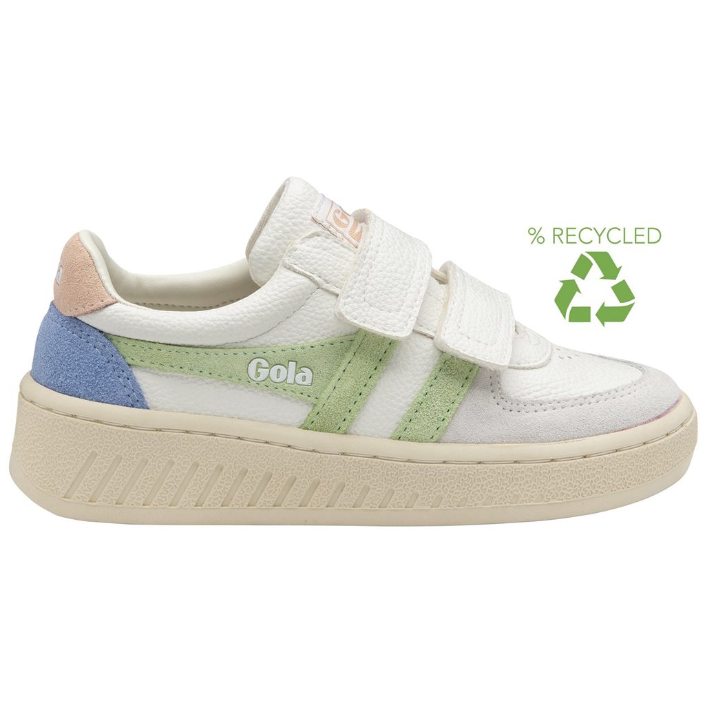 Gola Classics Grandslam Trident Strap Sneakers Bílé Zelene Růžové CZ | YVCH-80574
