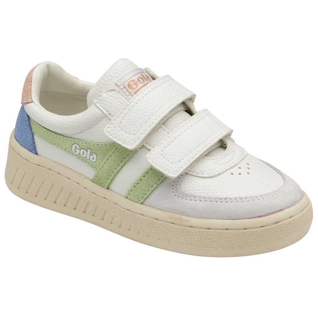 Gola Classics Grandslam Trident Strap Sneakers Bílé Zelene Růžové CZ | YVCH-80574
