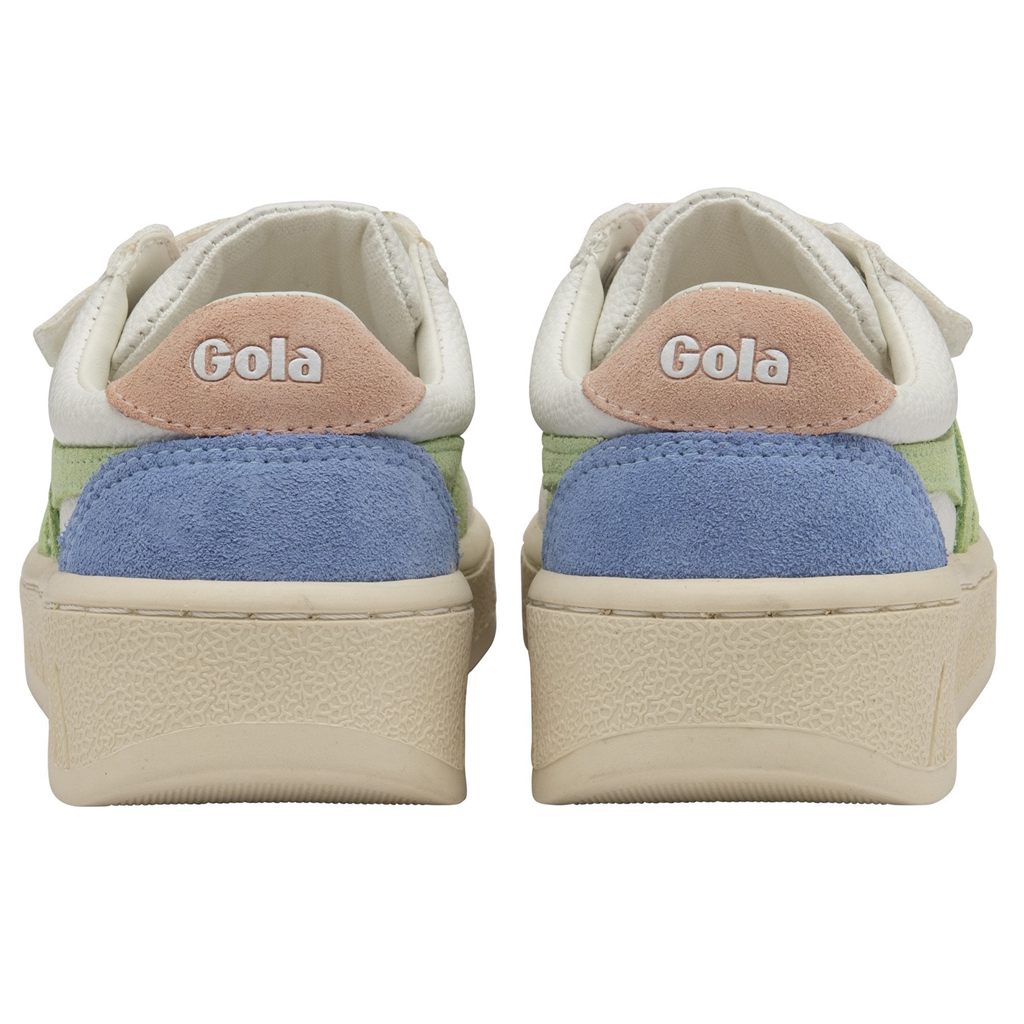 Gola Classics Grandslam Trident Strap Sneakers Bílé Zelene Růžové CZ | YVCH-80574