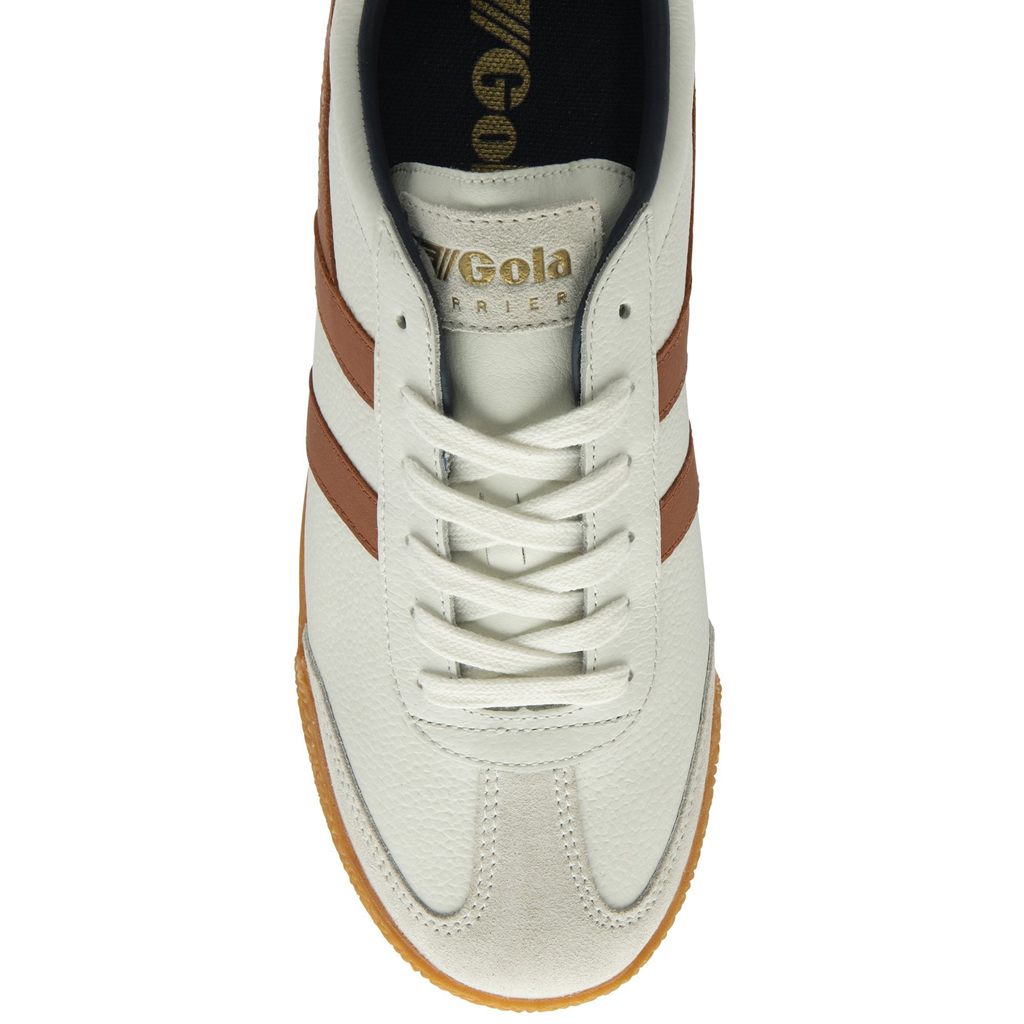 Gola Classics Harrier Leather Sneakers Bílé Oranžové Tmavě Blankyt CZ | DIVB-19508