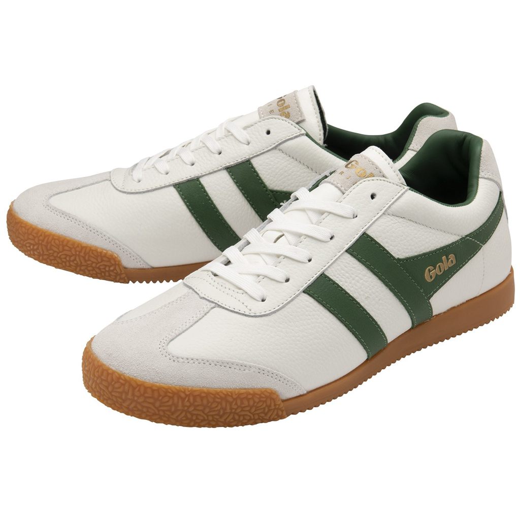 Gola Classics Harrier Leather Sneakers Bílé Zelene Zelene CZ | GMQL-12305
