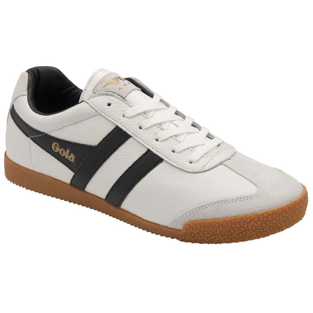 Gola Classics Harrier Leather Sneakers Bílé Černé Černé CZ | COFJ-26458