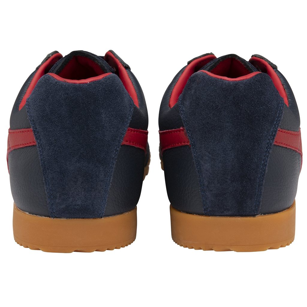 Gola Classics Harrier Leather Sneakers Tmavě Blankyt Tmavě Červené Tmavě Červené CZ | YNOP-60795