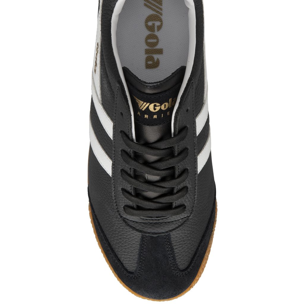 Gola Classics Harrier Leather Sneakers Černé Bílé Bílé CZ | YPCT-29865