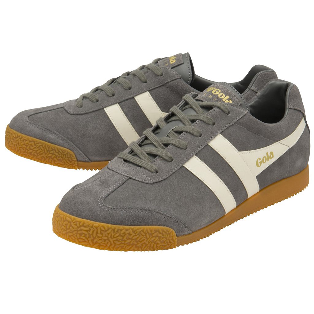 Gola Classics Harrier Suede Sneakers Ash Ecru CZ | XDRK-73480