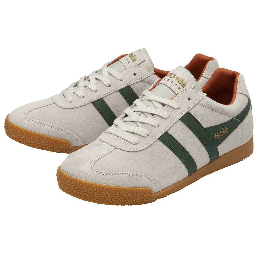 Gola Classics Harrier Suede Sneakers Bílé Oranžové CZ | SIRV-21530